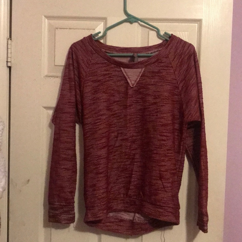 maroon long sleeve
